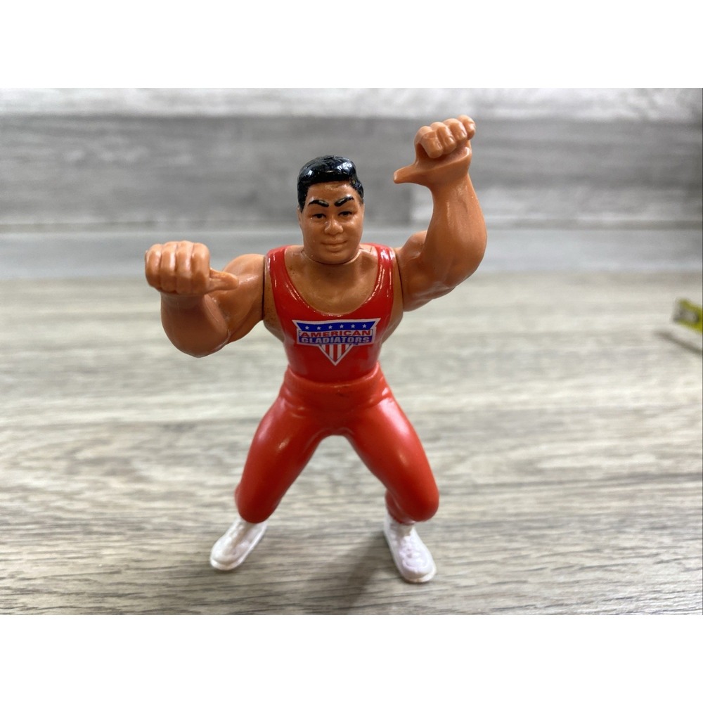 Vintage 1991 MATTEL AMERICAN GLADIATORS RED CHALLENGER FIGURE Loose Joust